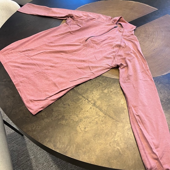 Lululemon Metal Vent 2.0 Half Zip in Misty Pink / Cherry Pink, Size L - Picture 3 of 5